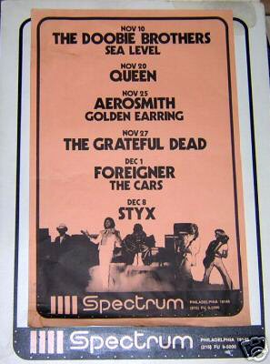 Aerosmith with special guest Golden Earring show poster for November 25, 1978 Philadelphia - The Spectrum